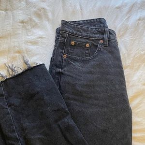 Zara wide leg ankle length jeans